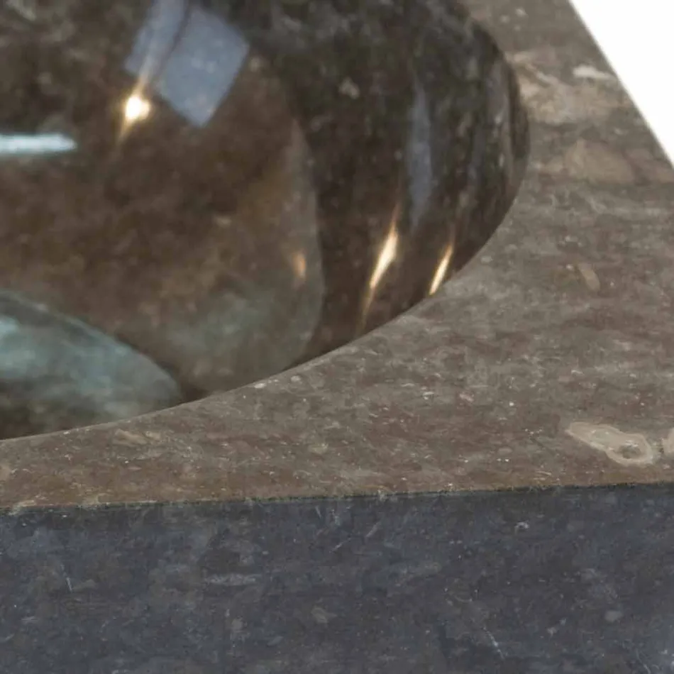 Mbështetëse për larje guri katror natyror gri Jiny Viadurini