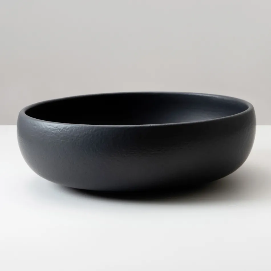 Lavaman Raku prej Argjile me Shkëlqim Metalik Craquelé - Prisma Viadurini