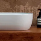 Lavaman countertop në qeramikë të bardhë ose me ngjyrë Star 55x35 të bëra në Itali Viadurini