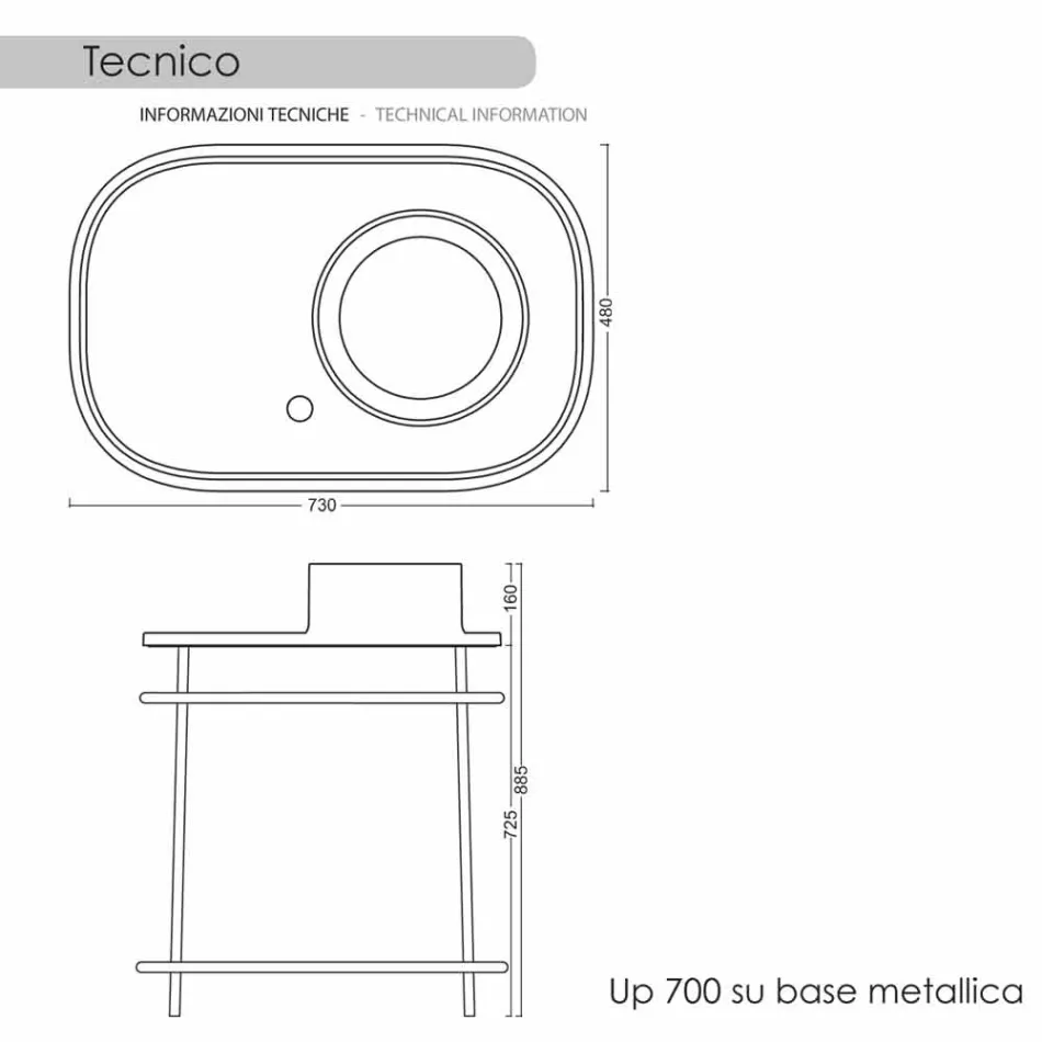 Lavaman në bazën e plotë metalike qeramike Marta Viadurini