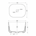 Pllakë qeramike countertop moderne me dizajn modern 50 -40cm Drejtkëndëshe Star Viadurini