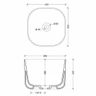Lavatrice countertop countertop qeramike Star Square 40x40 cm Viadurini