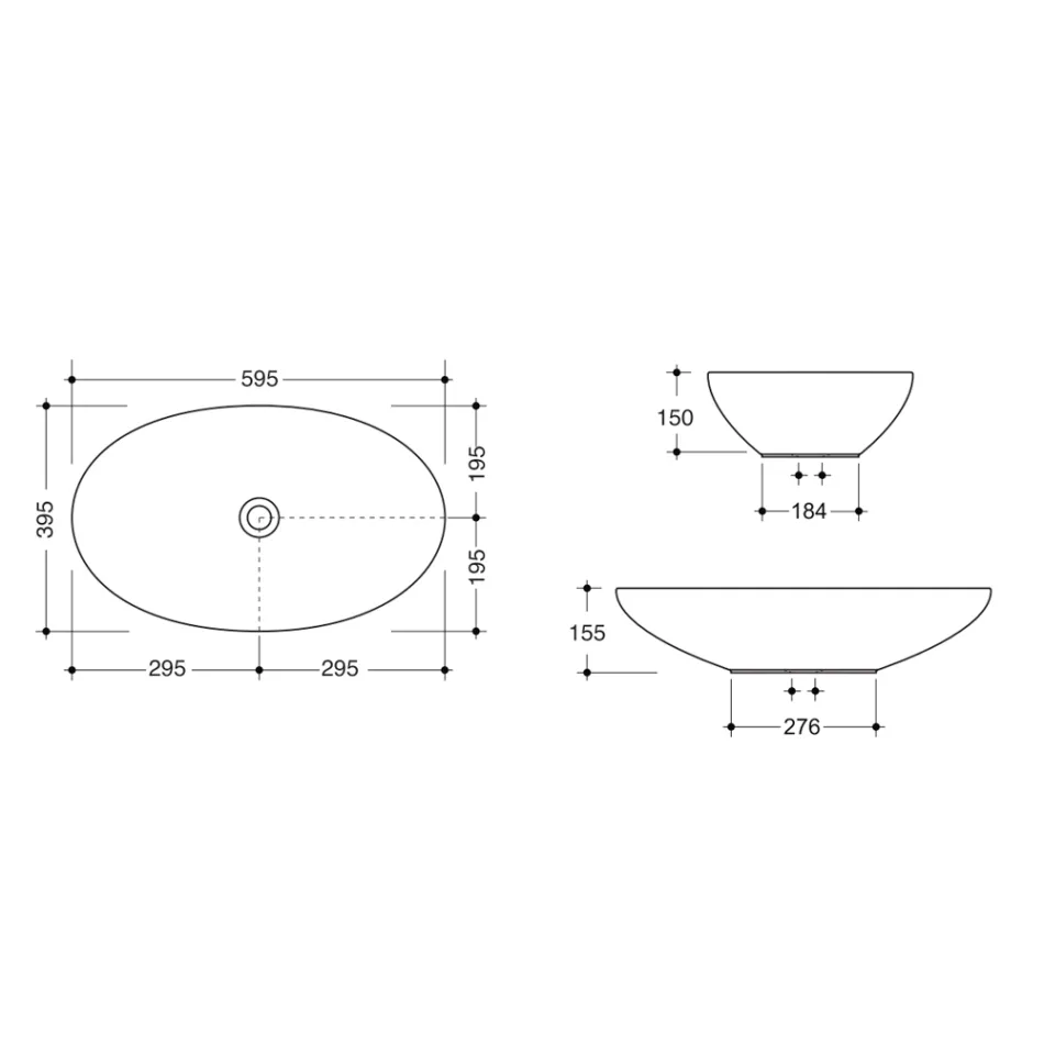 Lavaman banak në qeramikë me shkëlqim ose mat Made in Italy - Ferry Viadurini