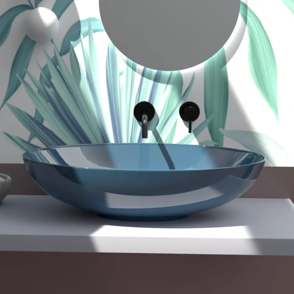 Lavaman banak në qeramikë me shkëlqim ose mat Made in Italy - Ferry Viadurini