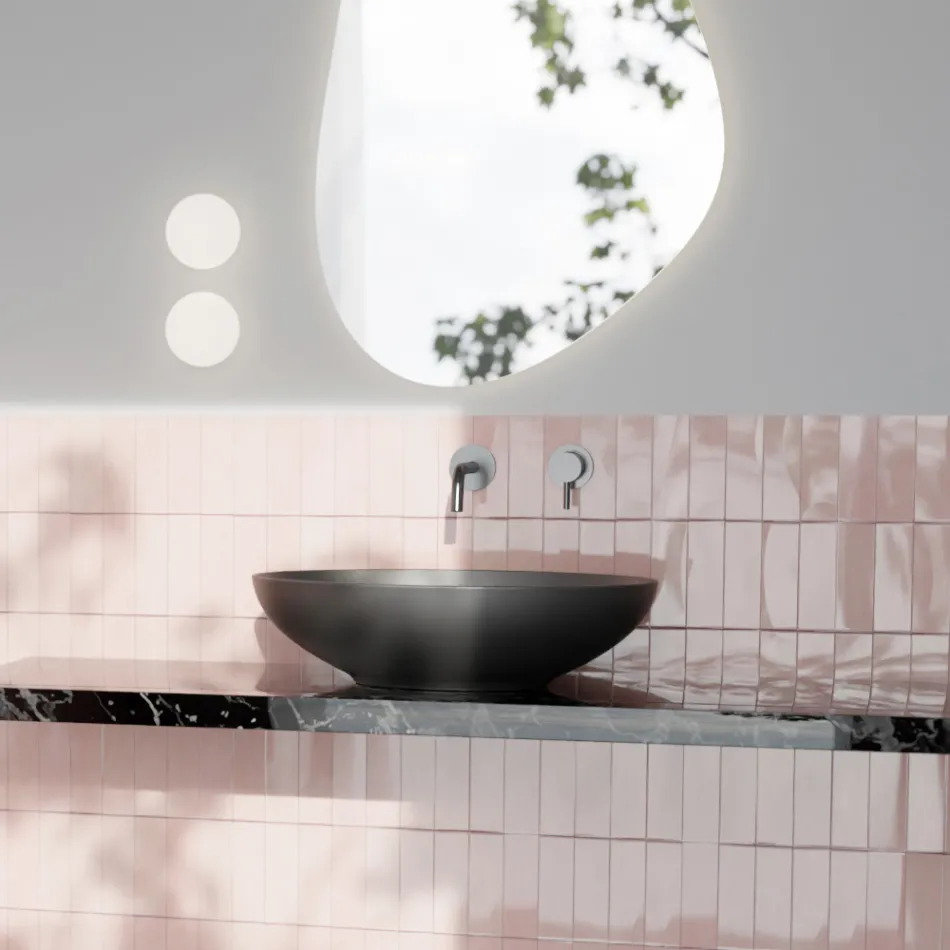 Lavaman banak në qeramikë me shkëlqim ose mat Made in Italy - Ferry Viadurini