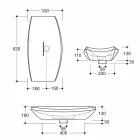Lavaman countertop në qeramikë të ndotur të dizajnit të bërë në Itali Laura Viadurini