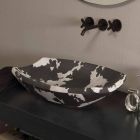 Lavaman countertop në qeramikë të ndotur të dizajnit të bërë në Itali Laura Viadurini