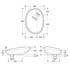 Lavaman countertop në qeramikë të shtypur në kokosit gri të bërë në Itali me shkëlqim Viadurini