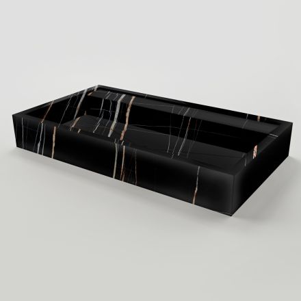 Lavaman për banak me efekt mermeri prej guri porcelani, i prodhuar në Itali - Cervia Viadurini