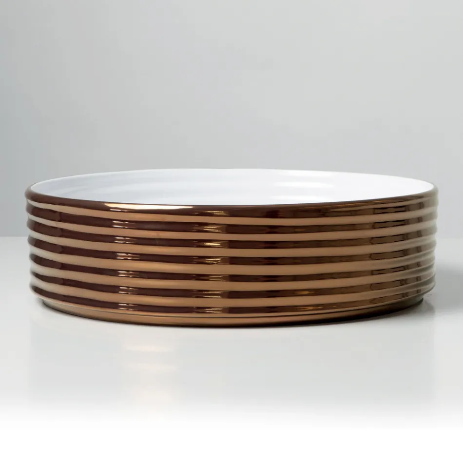 Lavaman për Banak në Qelq Porcelani të Valëzuar, Prodhuar në Itali - Vibrazione Viadurini