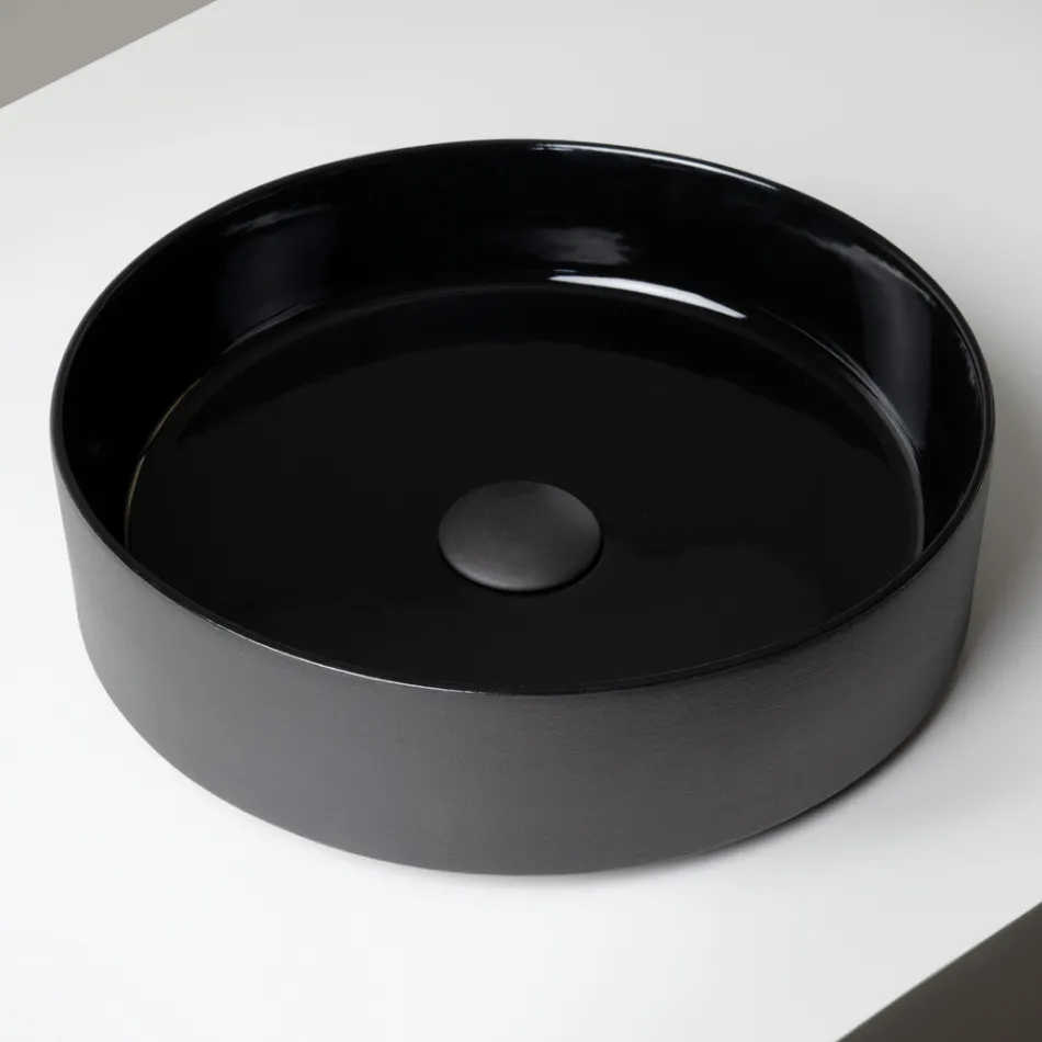 Lavaman prej porcelani Halo i përpunuar me dorë, i prodhuar në Itali Viadurini