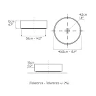 Lavaman prej porcelani Halo i përpunuar me dorë, i prodhuar në Itali Viadurini