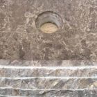 Lavaman banje countertop guri gri, copë unike Viadurini