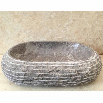 Lavaman banje countertop guri gri, copë unike Viadurini