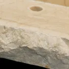 Washbasin Mbështetje me gurë natyral Sam White, një copë Viadurini