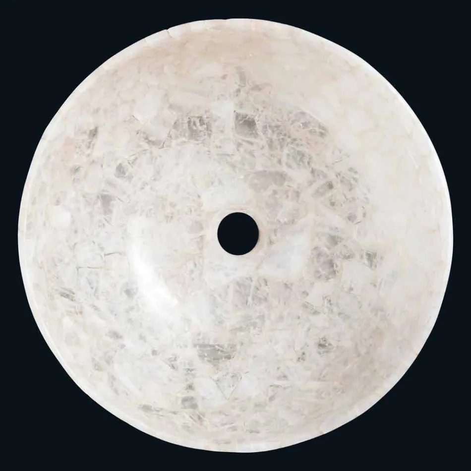 Lavatrice countertop kristal Tala kuarc, copë unike e bërë me dorë Viadurini