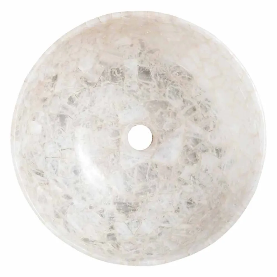 Lavatrice countertop kristal Tala kuarc, copë unike e bërë me dorë Viadurini