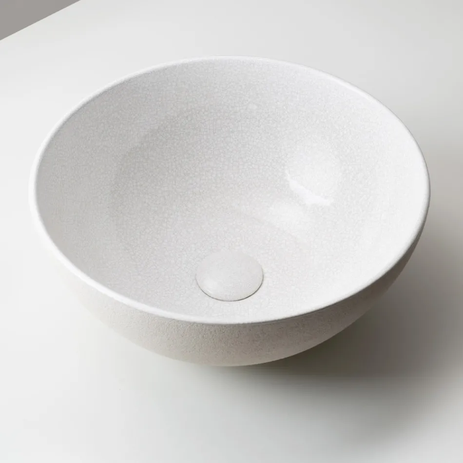 Lavaman Raku i rrotulluar me dorë, i prodhuar në Itali - Magma Viadurini