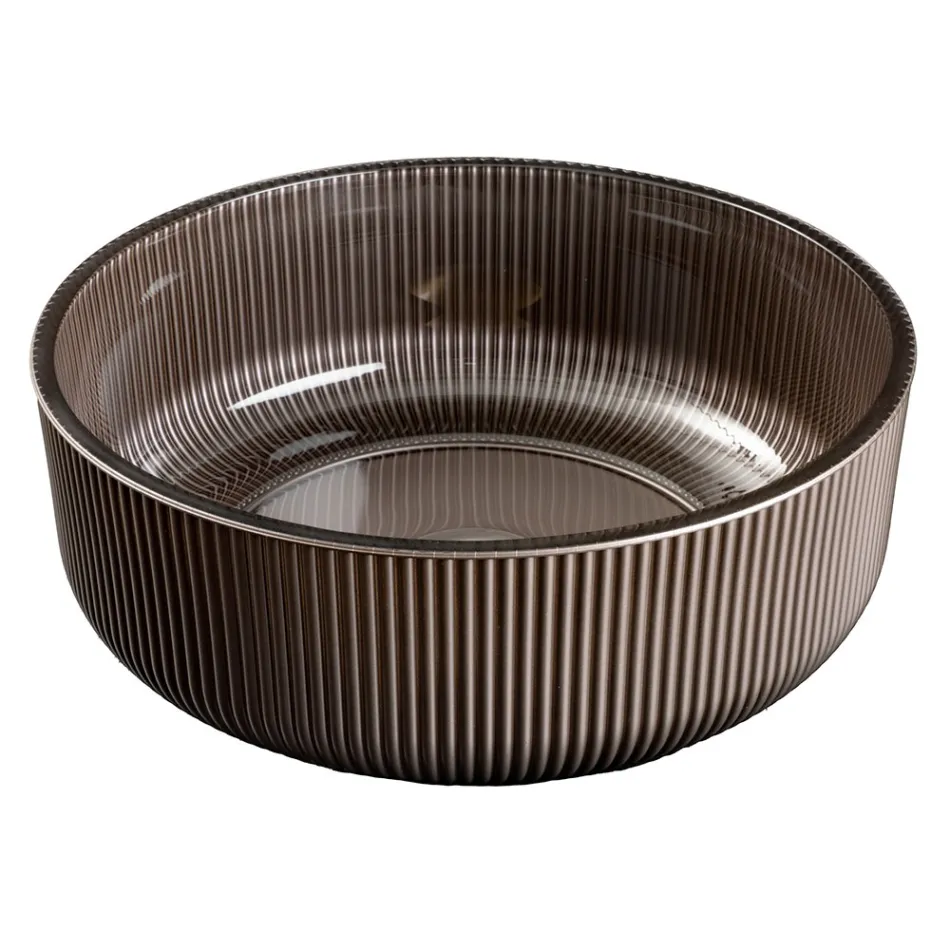 Lavaman për sipërfaqe pune prej xhami venecian të veshur me rrëshirë dhe të lyer - Excelsior Viadurini