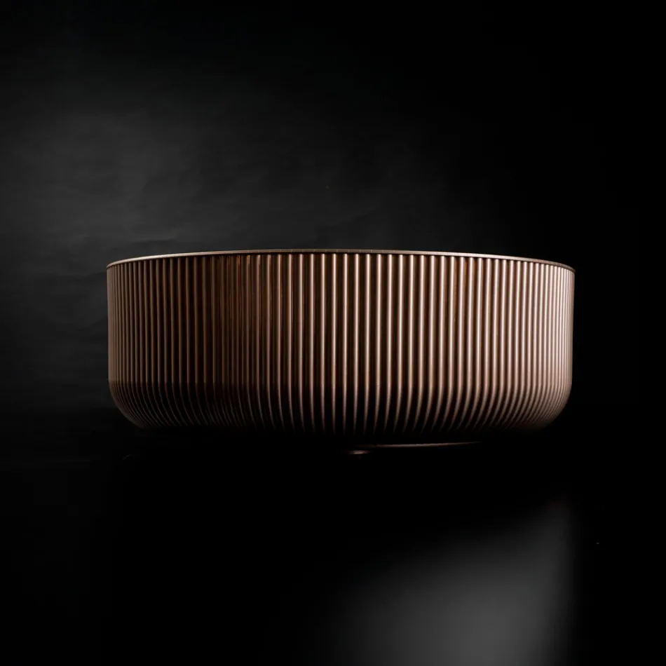 Lavaman për sipërfaqe pune prej xhami venecian të veshur me rrëshirë dhe të lyer - Excelsior Viadurini