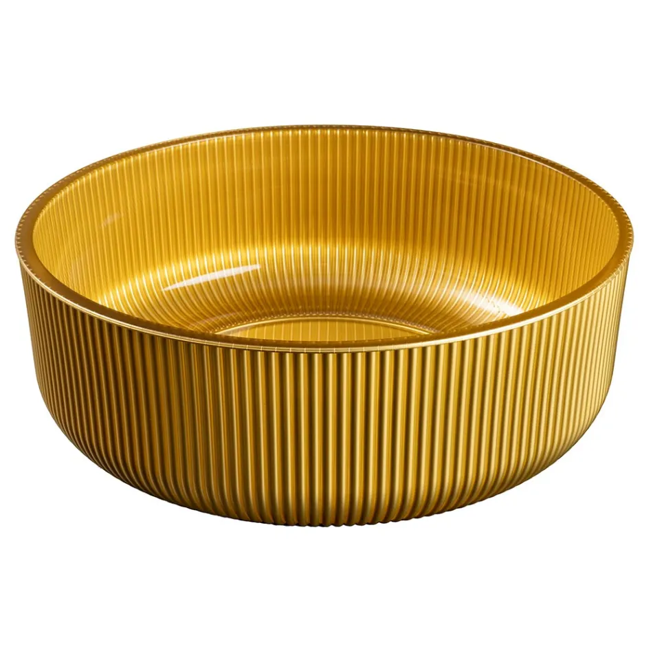 Lavaman për sipërfaqe pune prej xhami venecian të veshur me rrëshirë dhe të lyer - Excelsior Viadurini