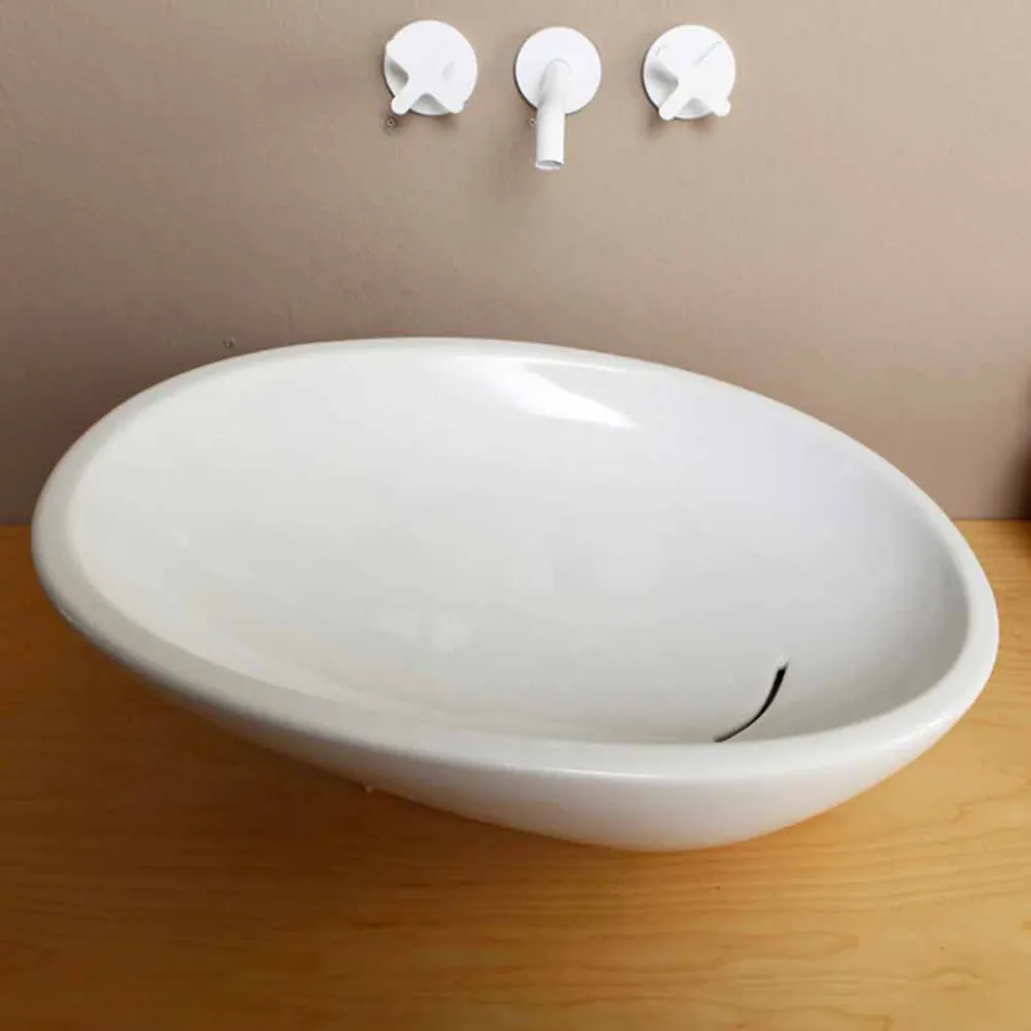 Dizajni i larë me lavaman qeramikë të bërë në Itali me shkëlqim Viadurini