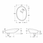 Dizajni i larë me lavaman qeramikë të bërë në Itali me shkëlqim Viadurini