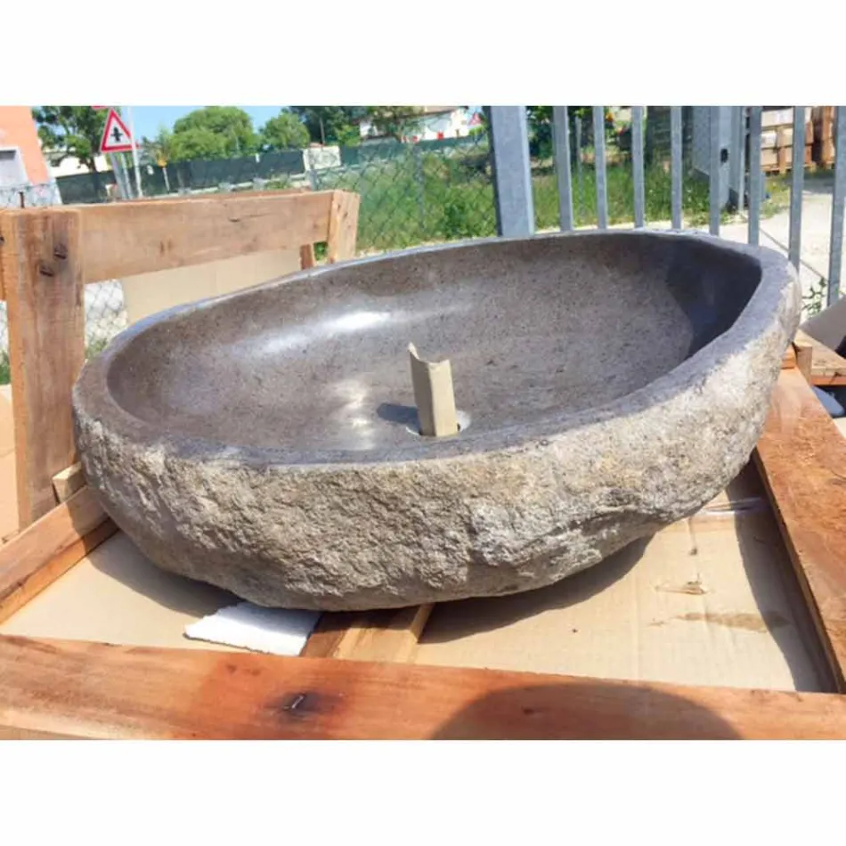 Lavaman Countertop i punuar me dorë në Lumin Stone - Aurea Viadurini