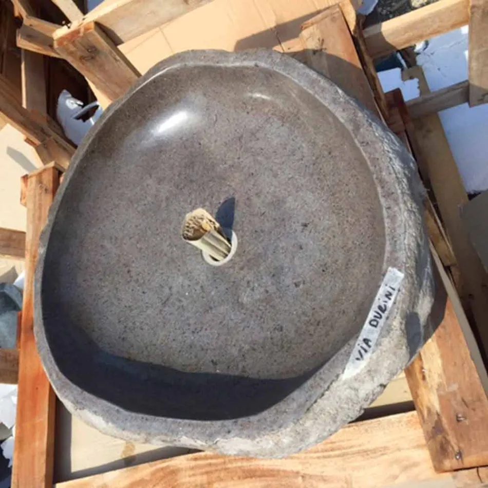 Lavaman Countertop i punuar me dorë në Lumin Stone - Aurea Viadurini