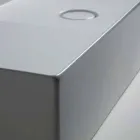 Lavaman moderne countertop në qeramikë të bardhë ose me ngjyrë Dielli 85x37 cm Viadurini