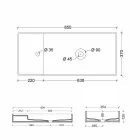 Lavaman moderne countertop në qeramikë të bardhë ose me ngjyrë Dielli 85x37 cm Viadurini