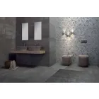 Washbasin Modern Countertop në Qeramikë të Bardhë ose me ngjyrë Trabia Viadurini