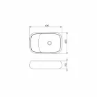 Larja e banjës së banjës moderne qeramike L 60 cm e bërë në Itali, Gaiola Viadurini