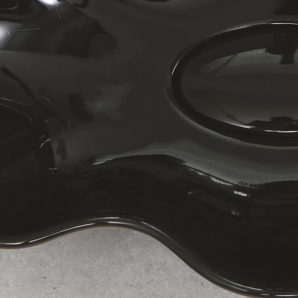 Lavaman Moderne Countertop në Qeramikë me shkëlqim Prodhuar në Itali - Kub Viadurini