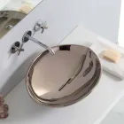 Lavaman qeramike moderne countertop e bërë në Itali Viadurini