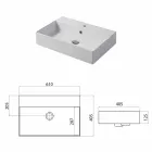 Design Countertop ose Pellgut për larje muri në Qeramikë me ngjyrë Leivi Viadurini