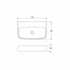 Lavaman qeramike countertop ose mur i montuar L 75cm i bërë në Itali, Gais Viadurini