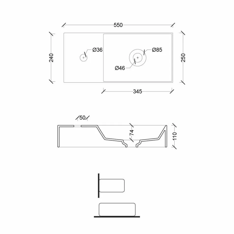 Lidhës i drejtpërdrejtë me qeramikë drejtkëndëshe Mbulesë pastruese e prodhuar në Itali - Akti Viadurini