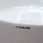 Washbasin Design Blic Countertop në Qeramikë Made in Italy - Domenico Viadurini