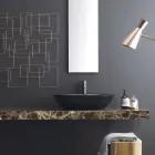 Lavaman Oval Countertop në Matt Qeramike Prodhuar në Itali - Nelly Viadurini