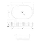 Lavaman ovale countertop për banjo E bërë nga mermeri i bardhë - Cunzite Viadurini