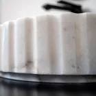 Lavaman ovale countertop për banjo E bërë nga mermeri i bardhë - Cunzite Viadurini