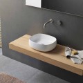 Lavaman countertop në modelin modern oval të qeramikës së bardhë - Akordimi3