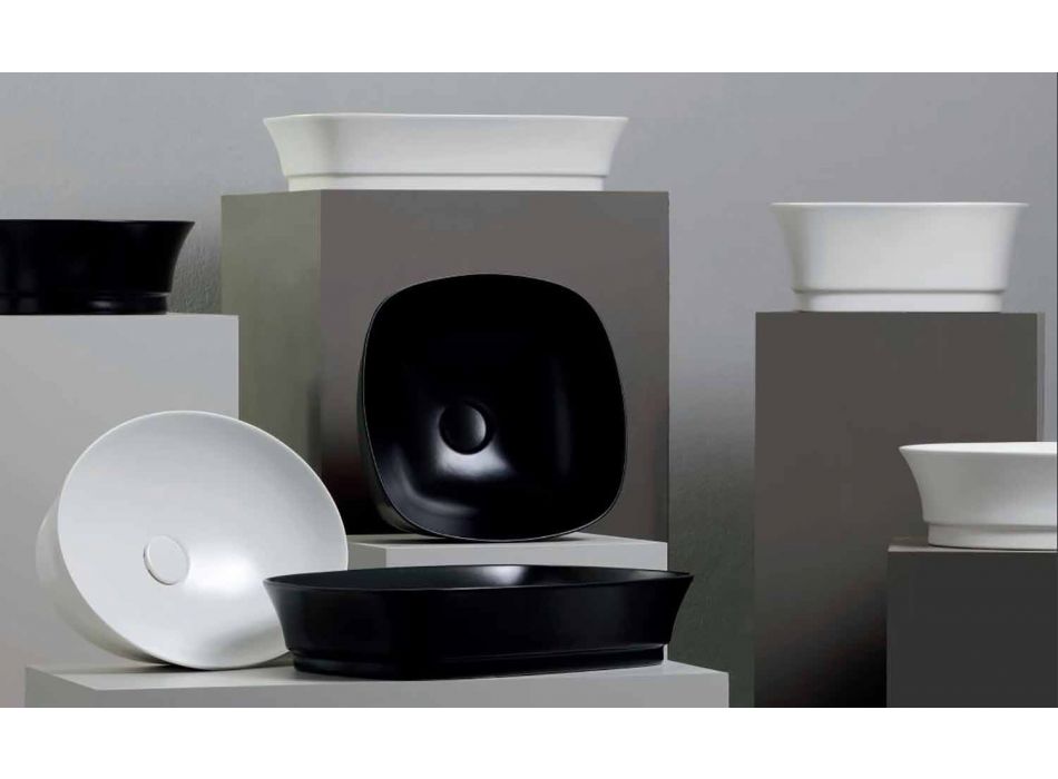 Countertop qeramike drejtkëndëshe Washbasin Made in Italy - Zarro