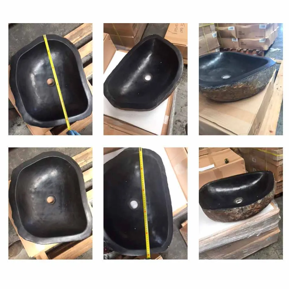 Mikser i basenit Countertop në basaltin e Hassan Viadurini