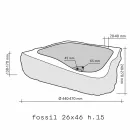Mbështetje Countertop copë druri Fosile Goa Viadurini