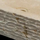 Washbasin pjesë e vetme e gurit natyror Hydro White Viadurini