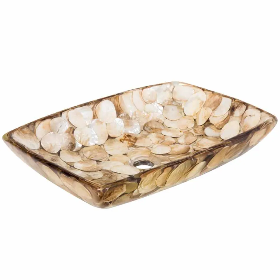 Lavaman banese me një copë prej rrëshire artificiale Inez, e punuar me dorë Viadurini