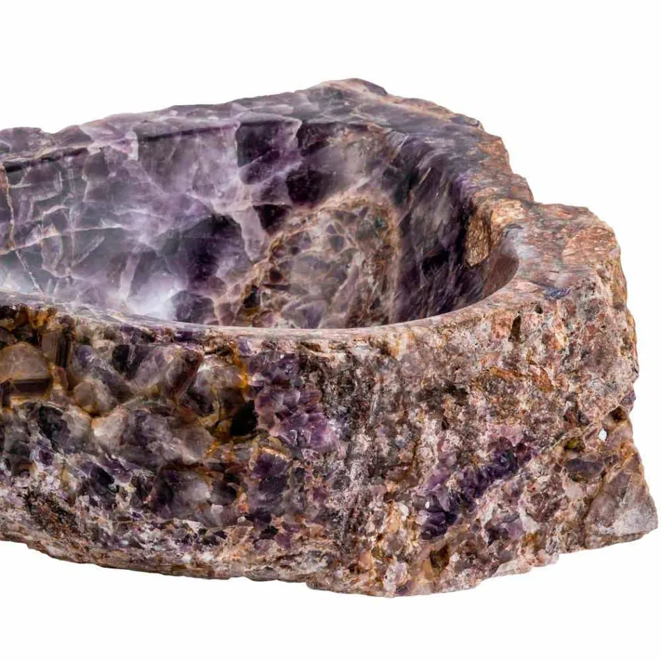 Larje countertop prodhuar me dorë në gur ametist, Vidor Viadurini