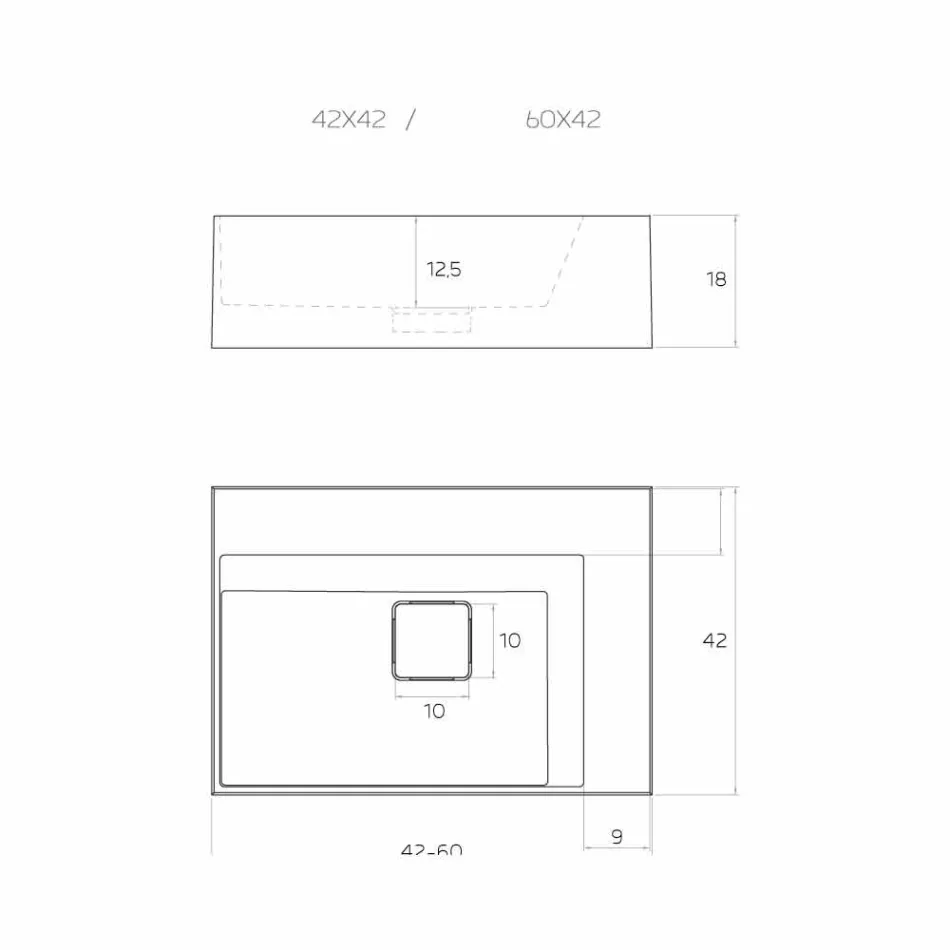 Larja e sheshit me një model modern të bërë në Itali, Lavis Viadurini
